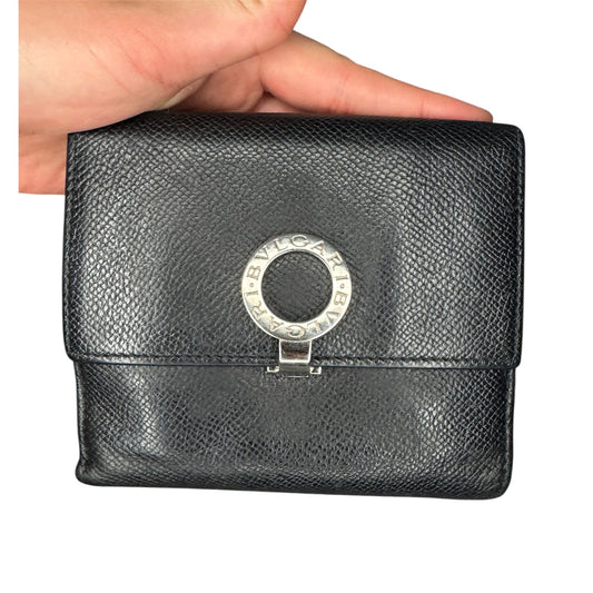 BVLGARI wallet leather Black
