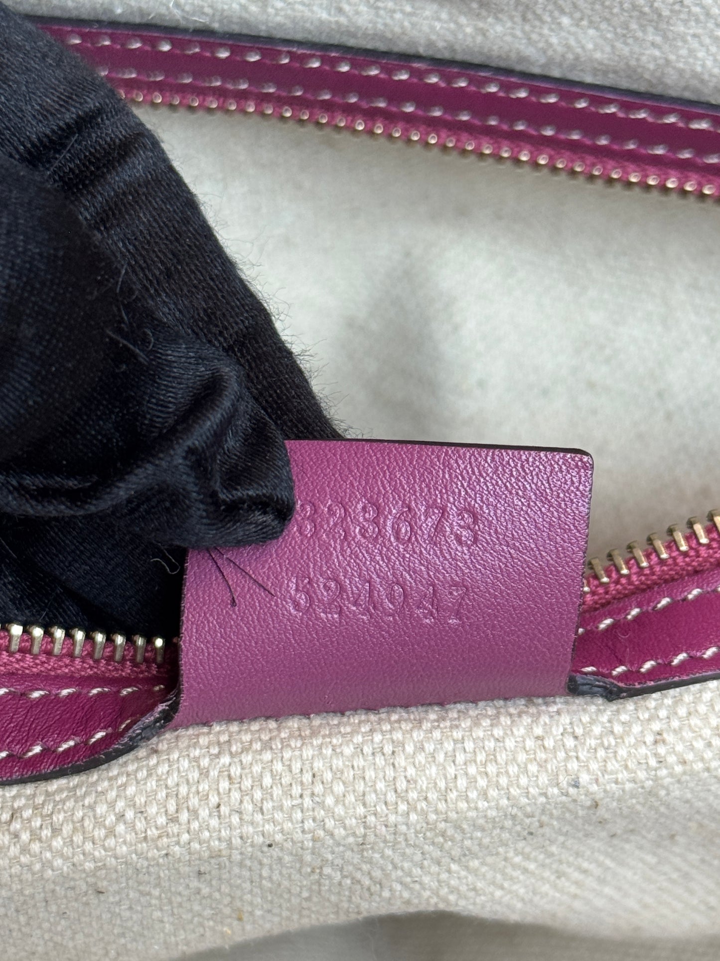 GUCCI Bree Shoulder Leather Pink