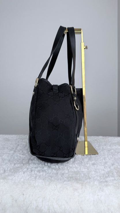 GUCCI Hobo Abbey GG Canvas Black