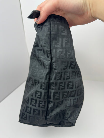 Fendi Zucchino Tote Canvas Black