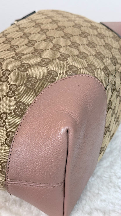 GUCCI Bree Top Handle GG Canvas Pink