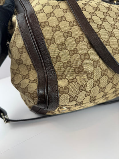 Gucci GG Charm Convertible Tote GG Canvas Brown