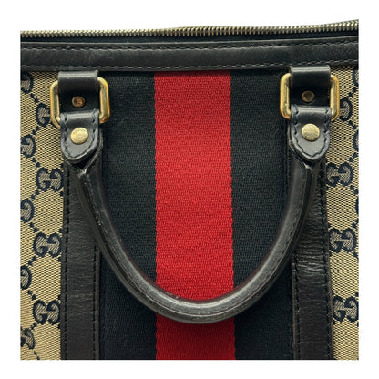 Authentic Gucci Boston GG Canvas Navy Blue