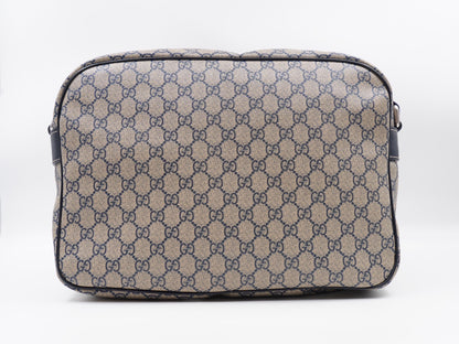 Gucci Front Zip Large Messenger Navy