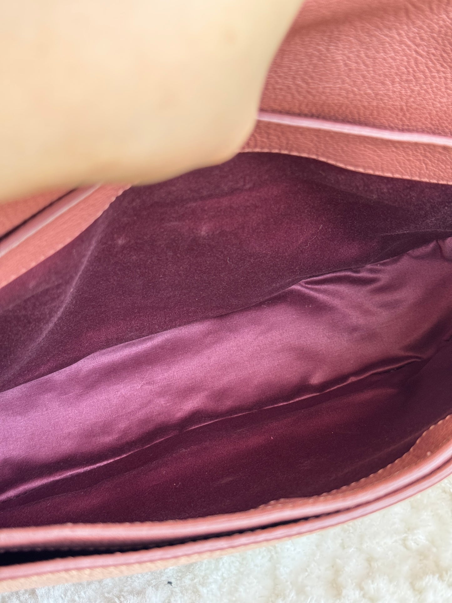 MIU MIU Pink Leather Madras Top Handle two tone