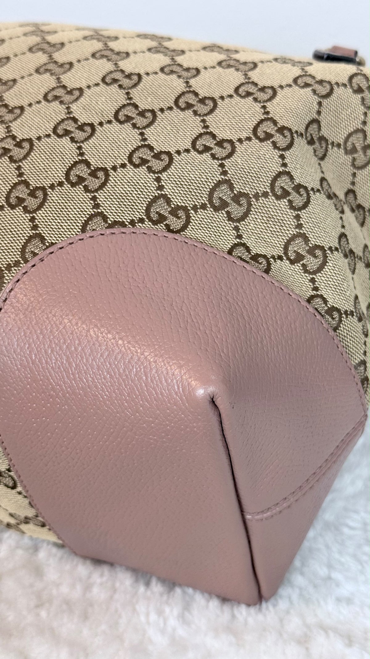 GUCCI Bree Top Handle GG Canvas Pink