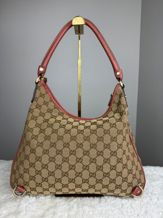 GUCCI Abbey Hobo D ring GG Canvas